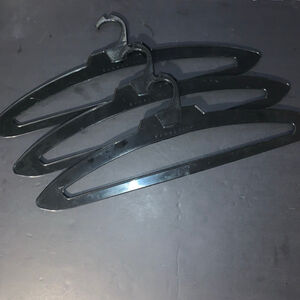 3 Samsonite Black Plastic Closet Hangers One Size